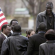 Manute Bol at a 2006 rally of Sudanese former slaves (Mark Wilson/Getty)